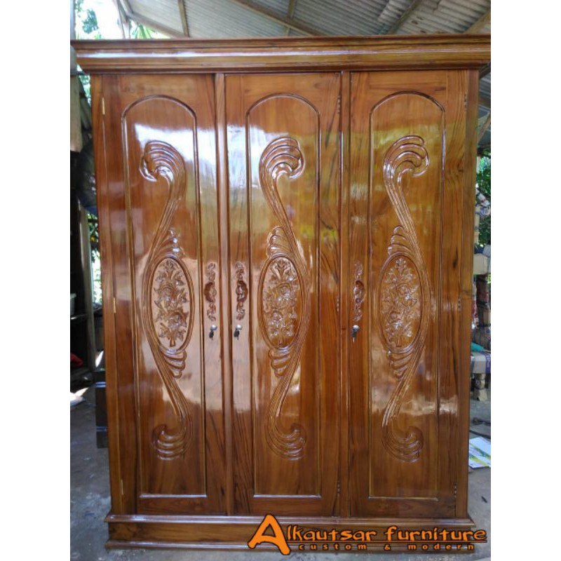 lemari jati pintu 3