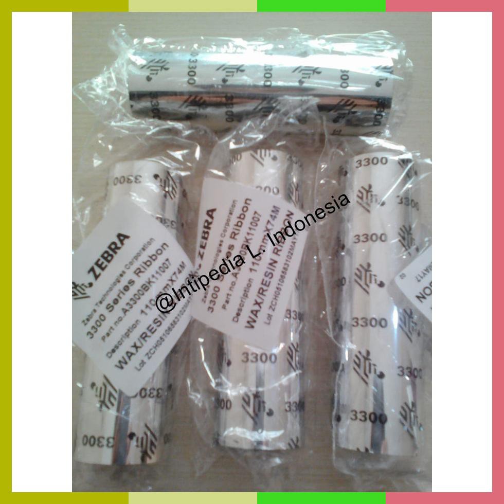 

Terlaris Ribbon Bare Wax Resin Zebra 110 Mm X 74 M