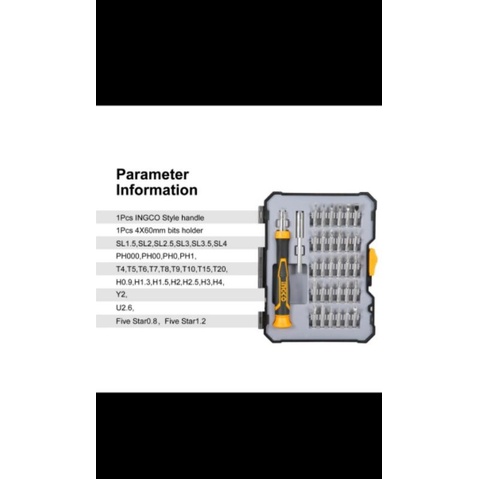 Obeng Presisi Reparasi 32pcs HKSDB0348 Precision Screwdriver Set INGCO