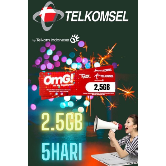 VOUCHER TELKOMSEL 2.5GB 5 HARI