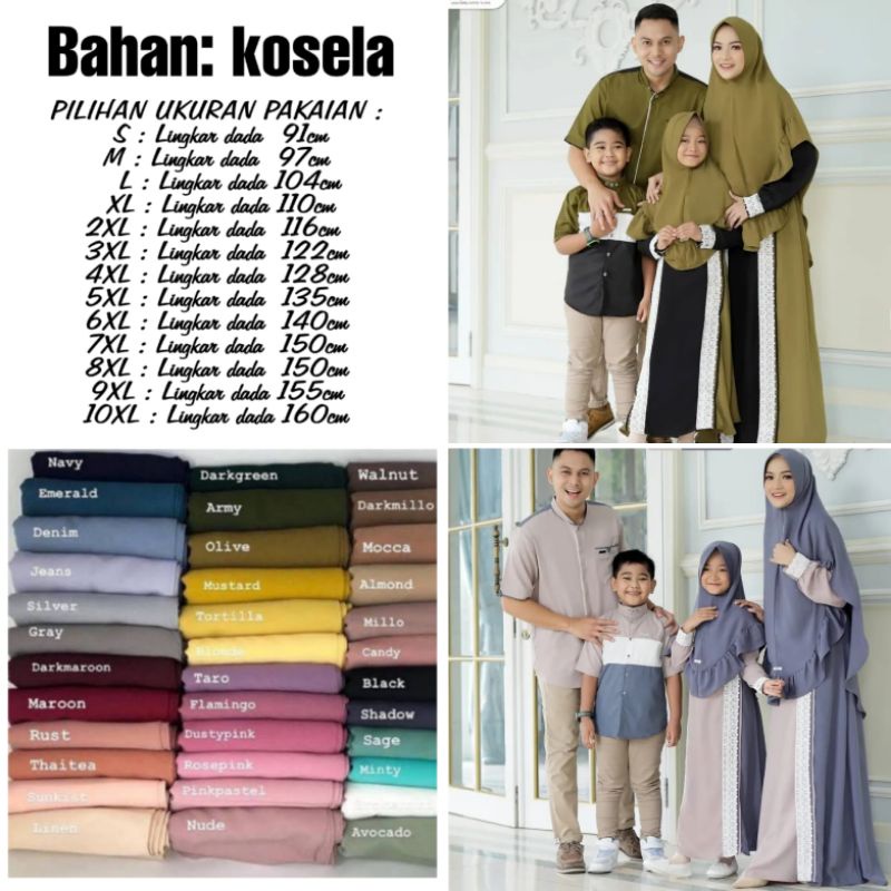 baju couple keluarga untuk lebaran ukuran s-10xl