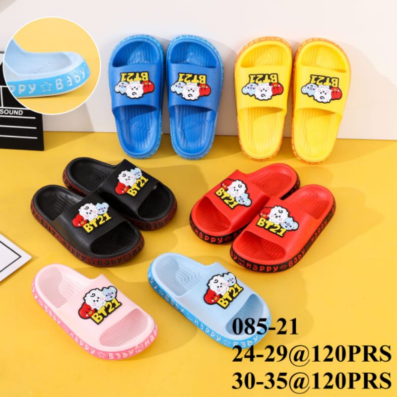 Sendal karet anak slop terbaru BT,12,sandal jelly anak BTS,Unisex nyaman empuk dan lentur new.