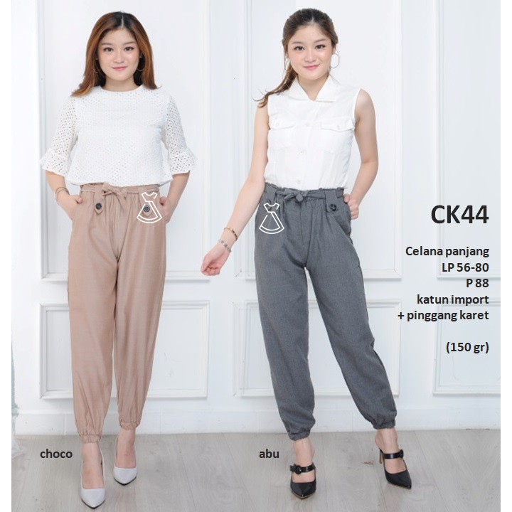 CK44 - CELANA PANJANG KANTOR WANITA JOGGER CASUAL