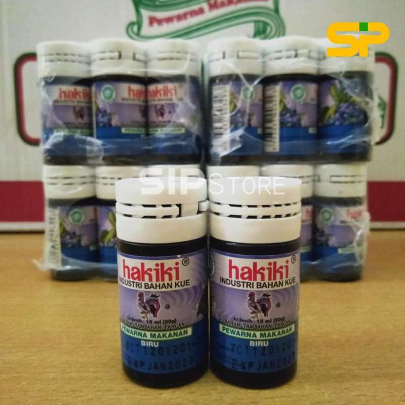 

Hakiki Pewarna Biru 15ml Sumbo Pewarna Makanan Bahan Tambahan Pangan