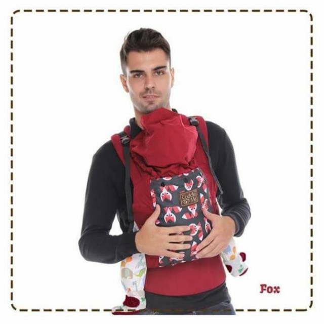 Gendongan SSC CuddleMe lite carrier - maroon fox