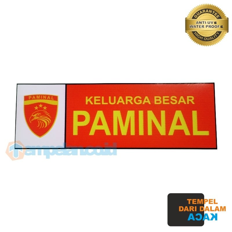 STIKER KELUARGA BESAR PAMINAL POLRI (TEMPEL DALAM KACA)