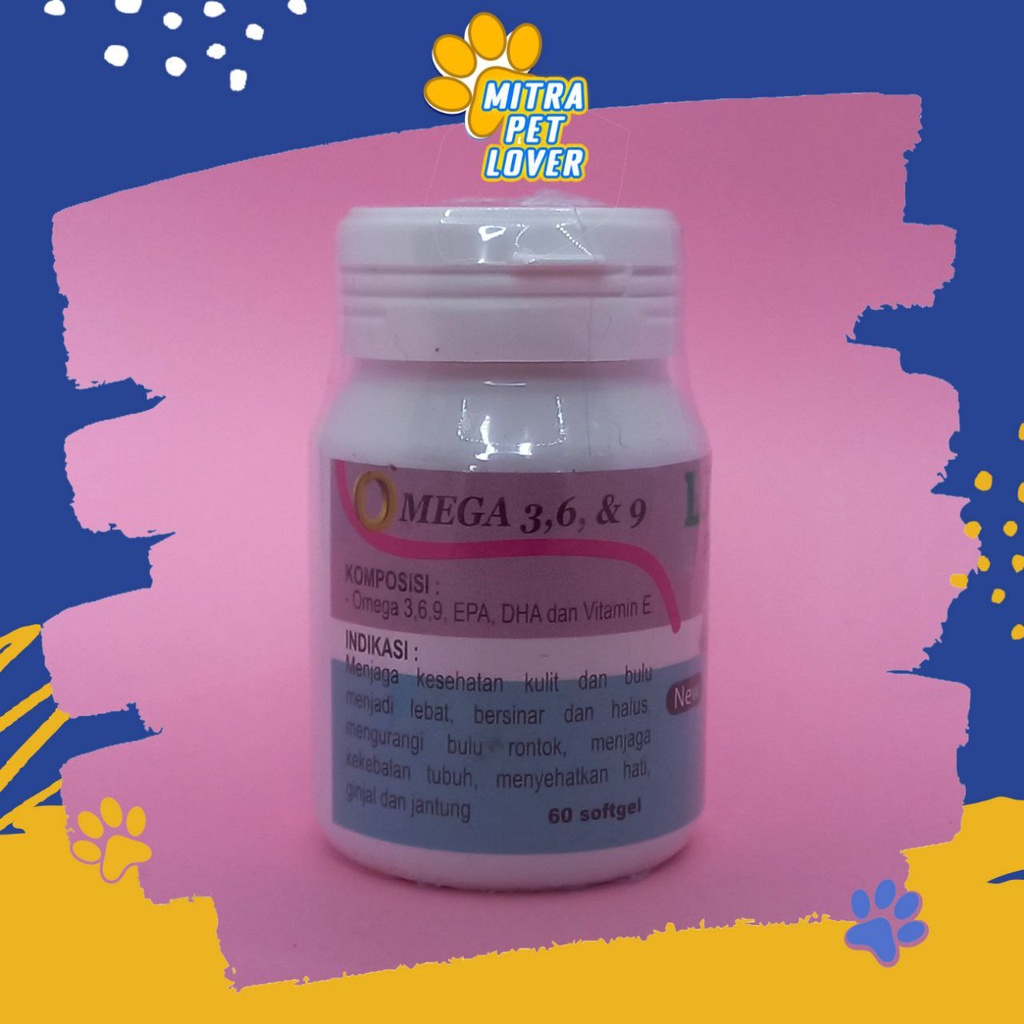 SUPLEMEN PENGGEMUK ANJING - LOVE ME DOG FISH OIL 60 SOFT GEL ORIGINAL -  VITAMIN MINYAK IKAN OMEGA DHA PENGGEMUK ANJING GEMUK SEHAT PET ANIMAL HEALTHCARE AND VETERINARY TAMASINDO OBAT KESEHATAN DAN VITAMIN TERNAK HEWAN BINATANG PELIHARAAN MITRAPETLOVER