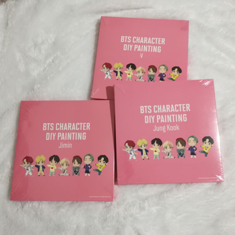 READY STOCK BTS CHARACTER DIY PAINTING OFFICIAL I LOVE PAINTING BIG HIT - JUNGKOOK JIMIN V TAEHYUNG