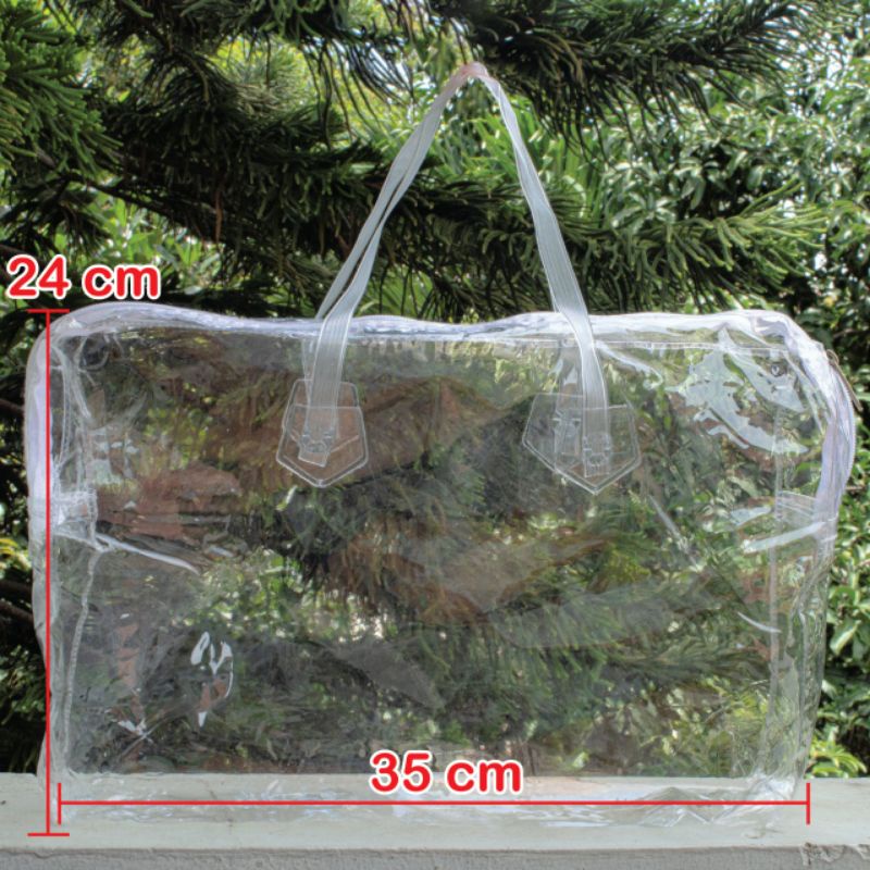 TAS MIKA BENING POLOS KEMASAN TAS SELIMUT BED COVER BANTAL BESAR SEDANG KECIL MATRAS | KEMASAN MIKA 