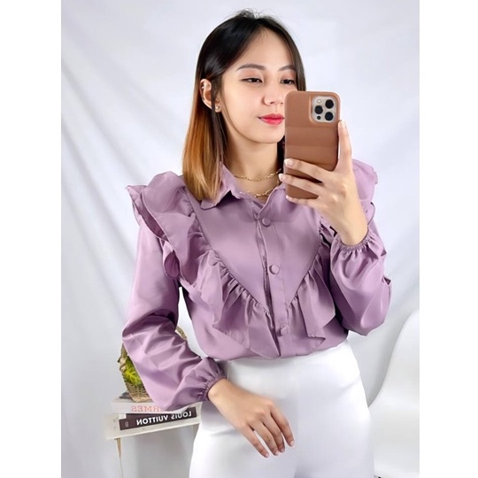 RX FASHION - LELANA TOP BLOUSE KATUN TWISTCONE / FIT TO XL / PREMIUM BLOUSE WANITA  / LEIKA BLOUSE / BLOUSE NANDA ATASAN WANITA KEKINIAN- NN