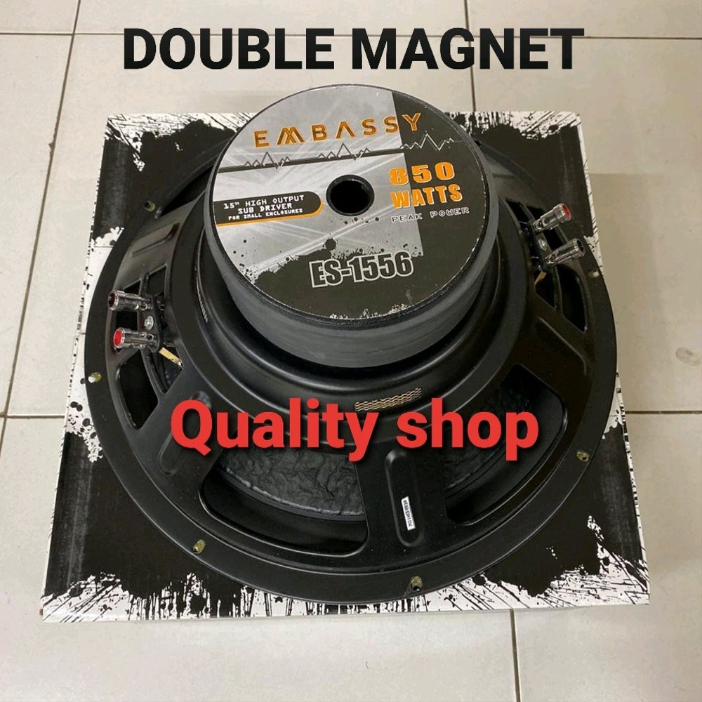 Murah  SPEAKER SUBWOOFER EMBASSY 15 INCH DOUBLE COIL DAN DOUBLE MAGNET BARU 850 WATT