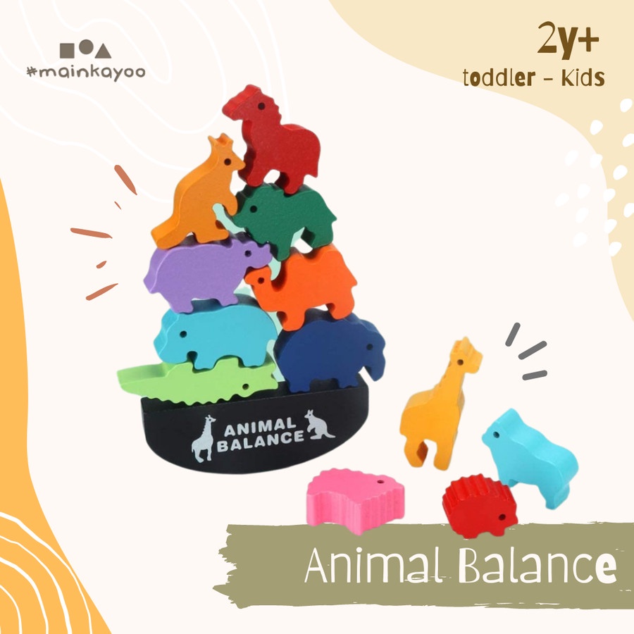 Animal Balance Stacking Toys - Mainan Edukasi Montessori