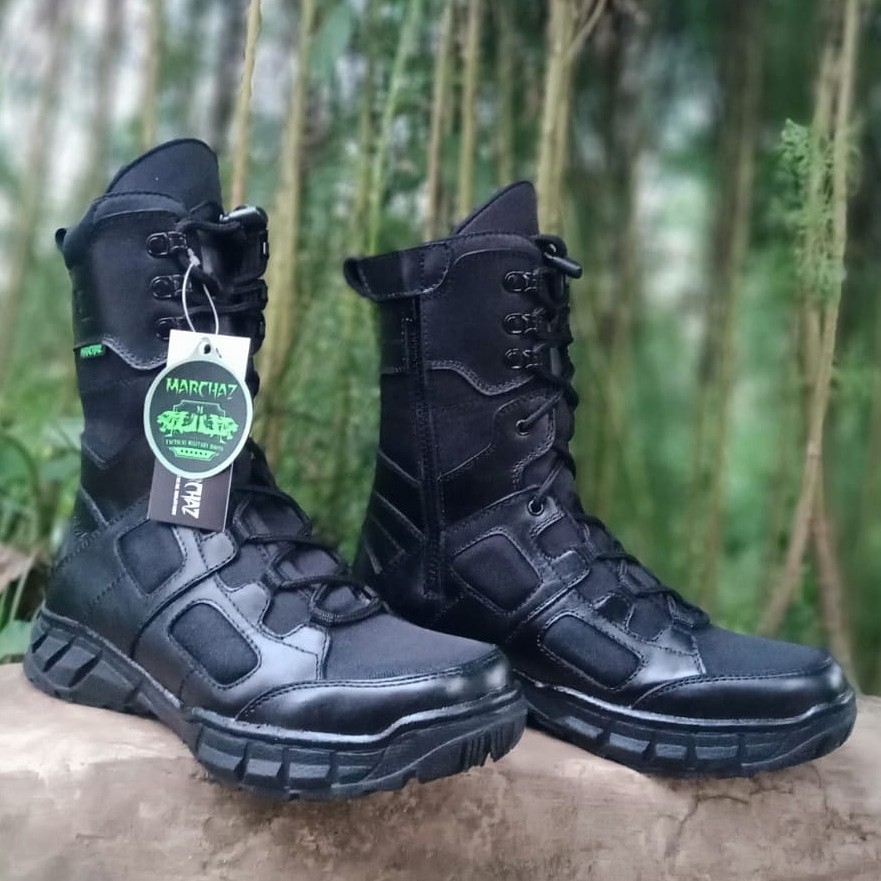 Sepatu Pdl Ninja Kulit Asli MARCHAZ Sepatu PDL Tni Polri Security Satpam Sepatu Boots Pria Wanita