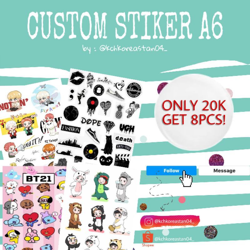 

STIKER CUSTOM A6/STIKER HP/KPOP