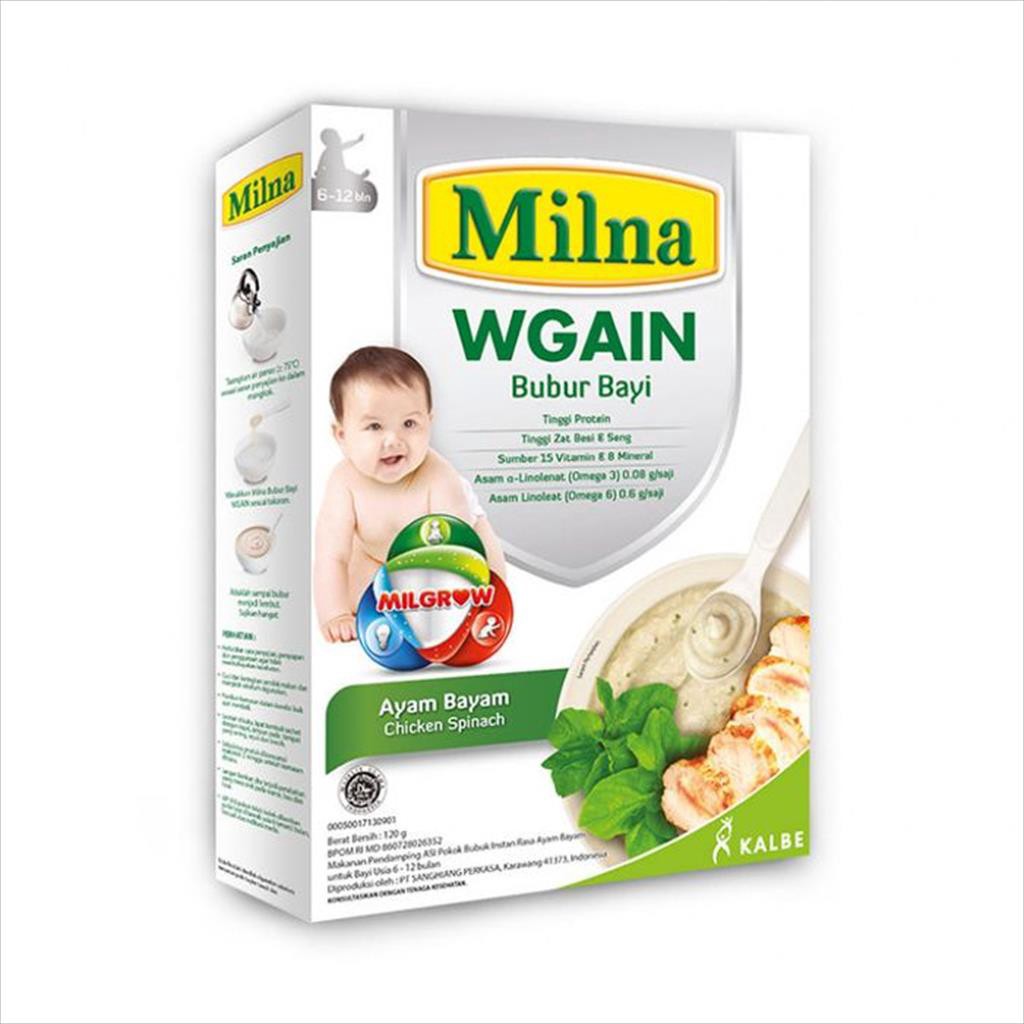 Milna WGAIN Bubur Bayi 6-12M weight gain penambah berat badan bayi Makassar