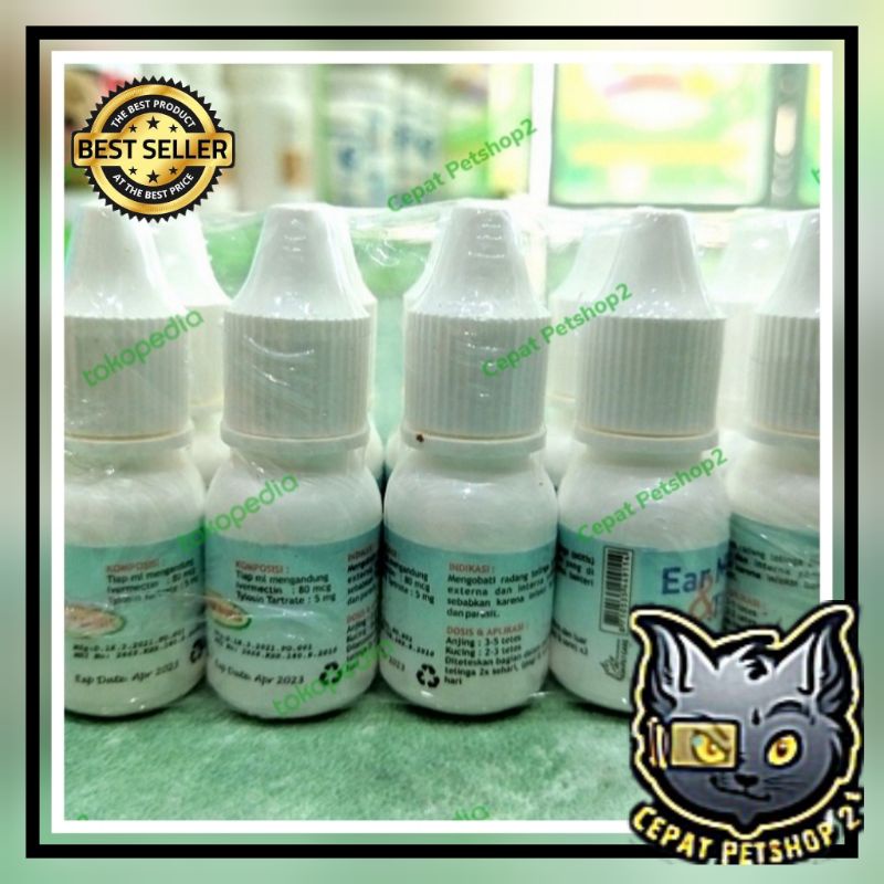 obat tetes telinga earmite kucing anjing RAINBIW 8ml