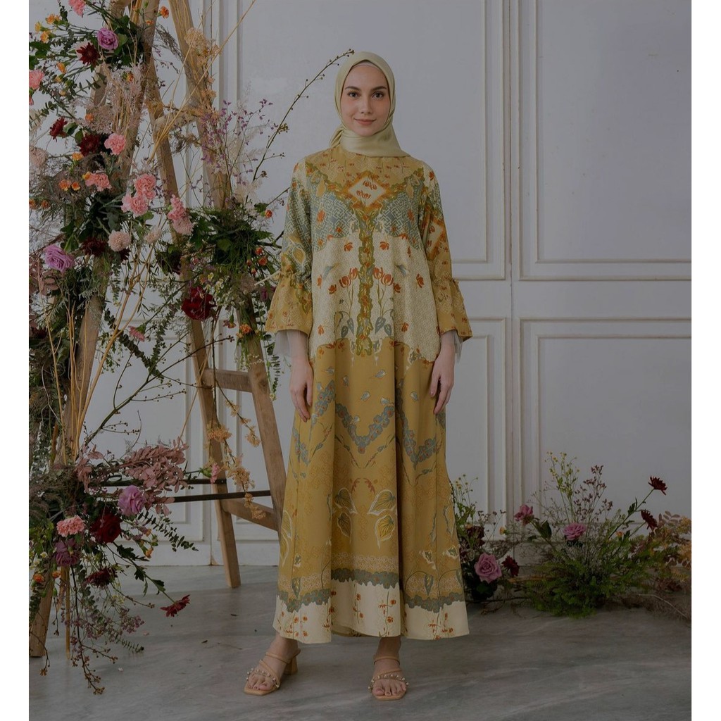 Kisah Series Maharani Dress Mustard Size M Geulis.id