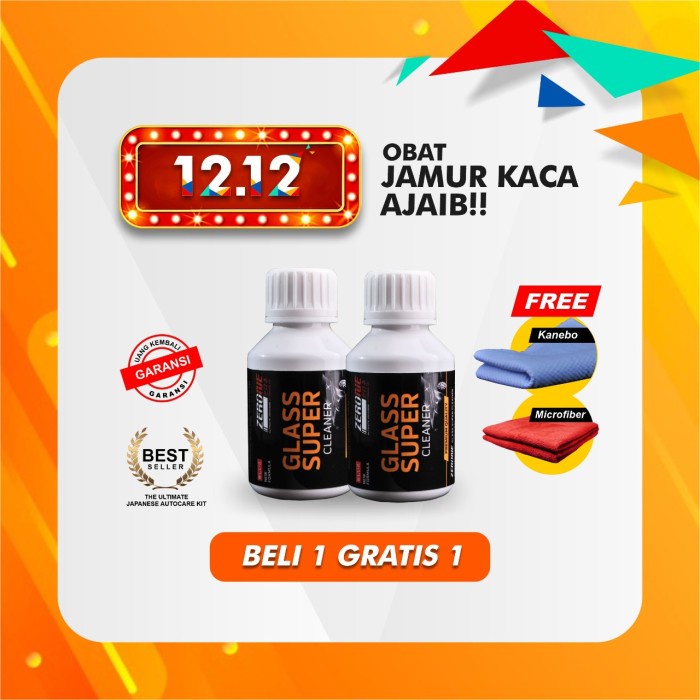Pembersih Jamur Kaca Beli 1 Gratis 1 Zerone Glass Super Cleaner Mobil