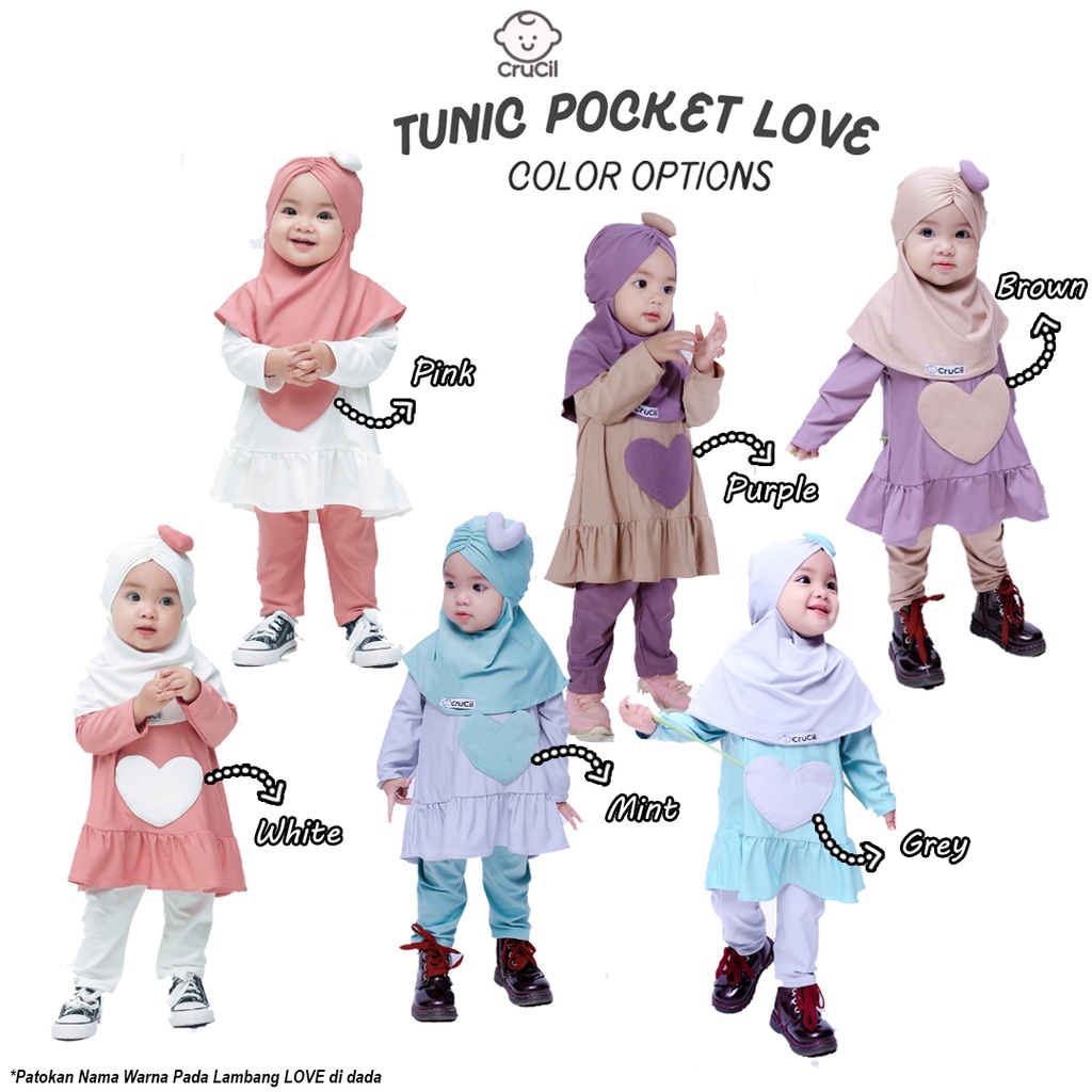 CruCil Tunik Anak Pocket Love &quot;Kantong Cinta&quot;