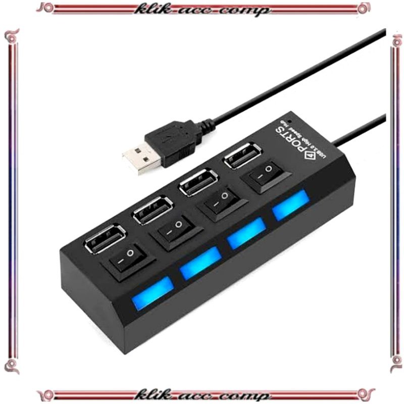 usb hub 4 port saklar on off USB 2.0