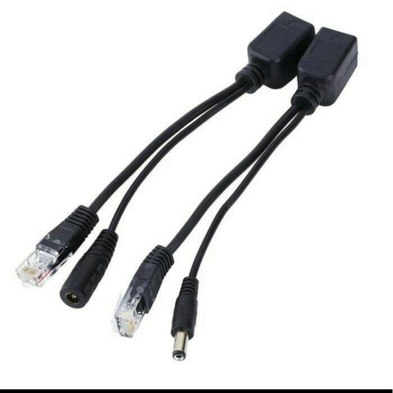 Kabel Poe Splitter / Kabel Poe Spliter / KabelPoe Injector 1 set hitam