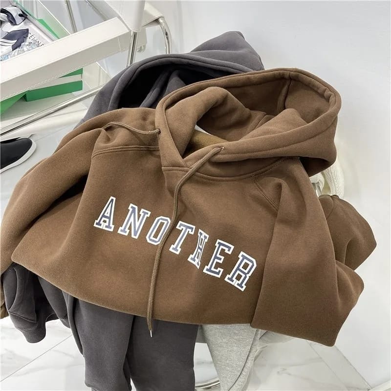 COD | Another Sweater Hoodie Premium Fleece  Tebal Outerwear Sweter Hoodie Oversize Premium OOTD Casual Unisex