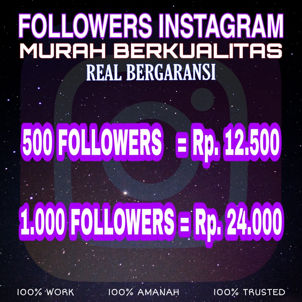 FOLLOWERS INSTAGRAM REAL BERGARANSI NO DROP BERKUALITAS