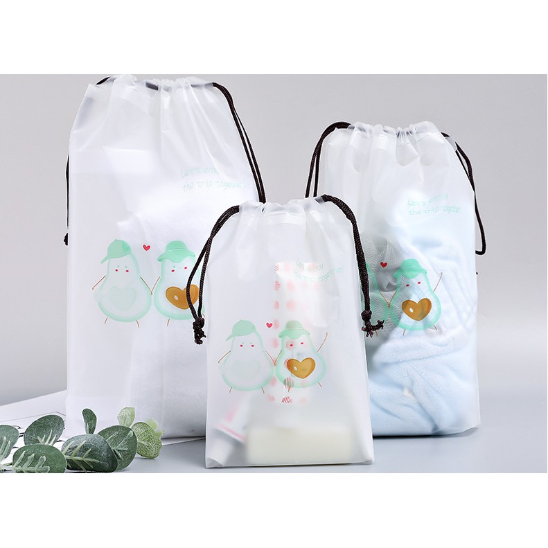 Tas Serut AVOCADO Serbaguna Multifungsi / Tas Make Up Motif Karakter Kartun Alpukat / Tas Alpukat