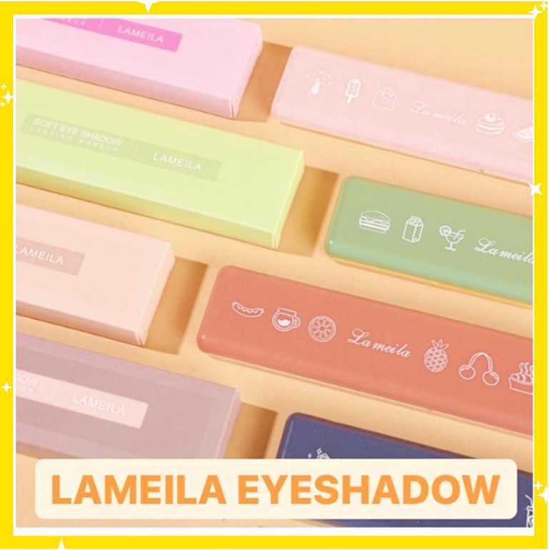 LAMEILA 8 color Eyes shadow Rainbow Cute 8 Color Glitter Waterproof + FREE Brush LA033 3051