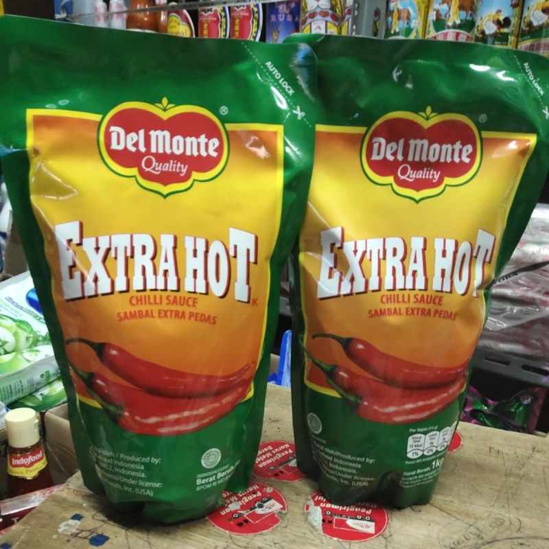 Delmonte extra Hot Sauce/Delmonte saos Refill 1 kg