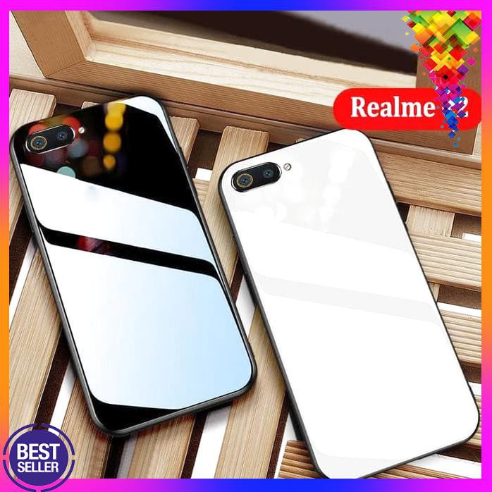 REALME C2 CASE LUXURY TEMPERED GLASS PREMIUM