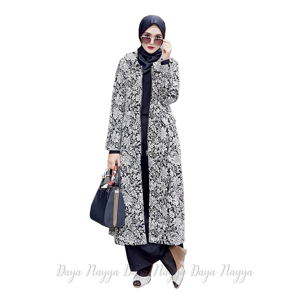 Simply Daily Jacket Jaket Panjang Long Coat Muslimah Syar'i Tebal Believe BJM 17 DayaNayya