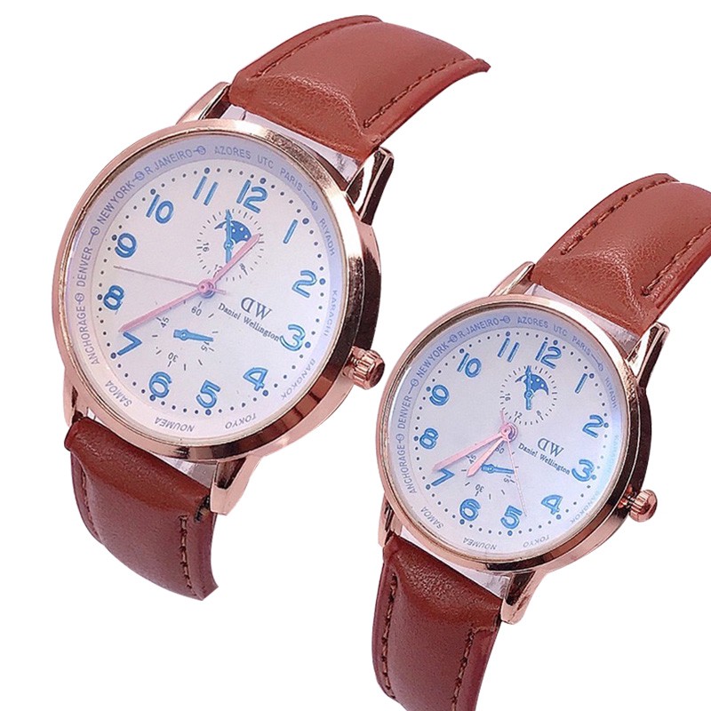 ✅[COD] Jam Tangan Couple Kulit Bahan Pria Wantia Watch C10