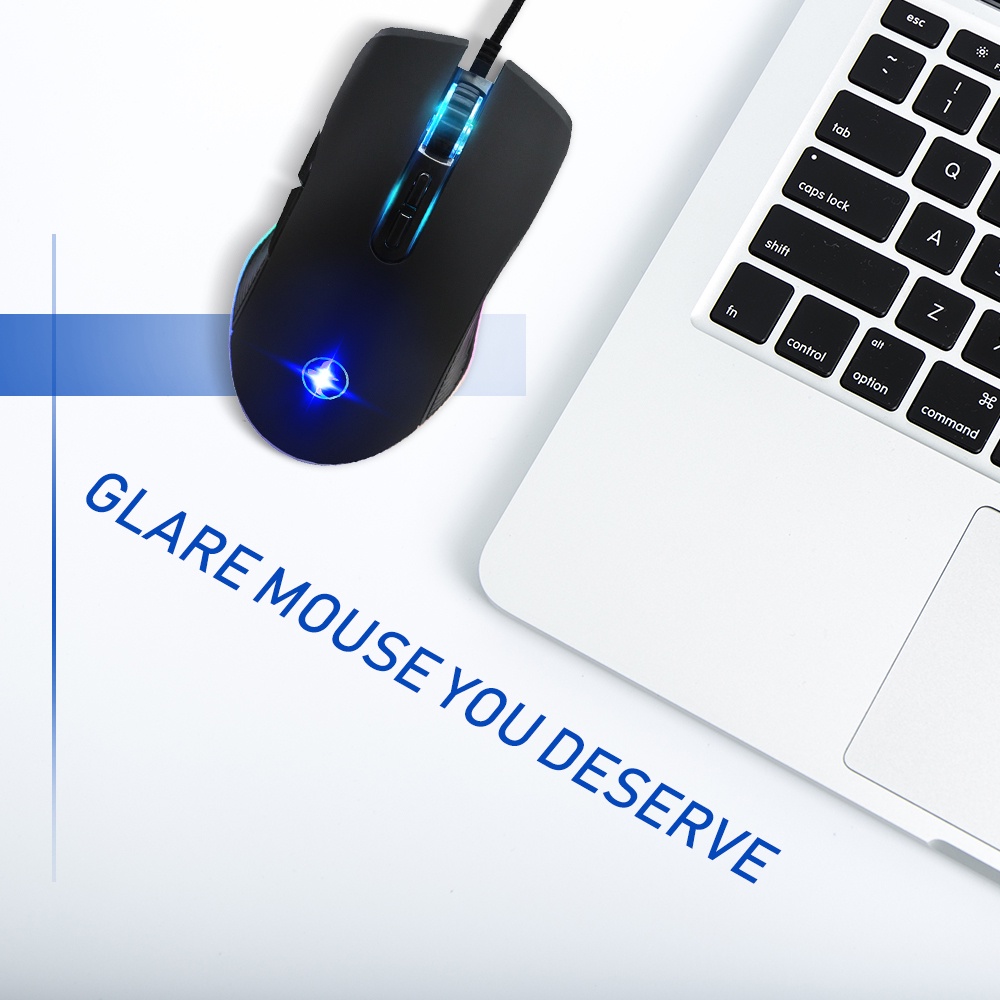 Mouse Gaming Kabel Usb Tipe C 3200 DPI Dengan Backlight RGB Untuk PC / Laptop