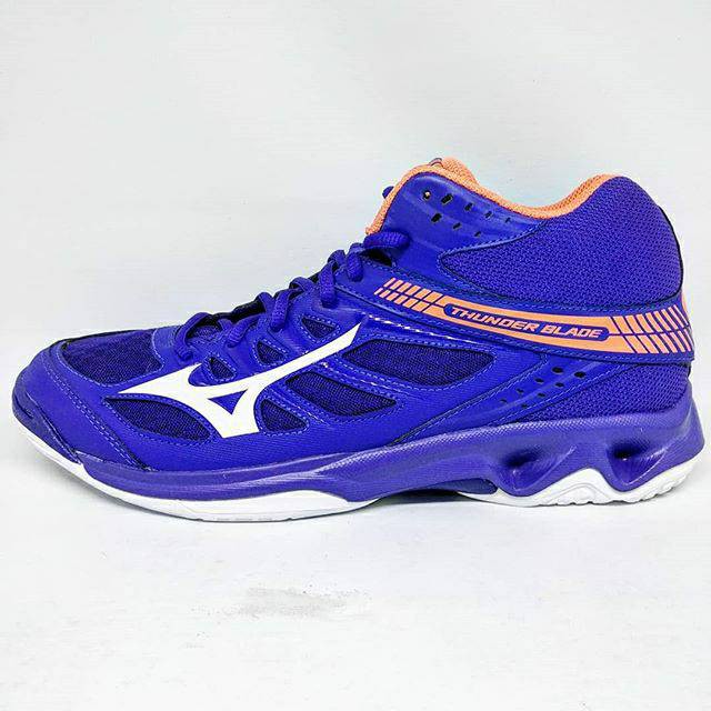 Sepatu Thunder Blade Mid 500 Mizuno Profesional Voley Volley Voli Original Import