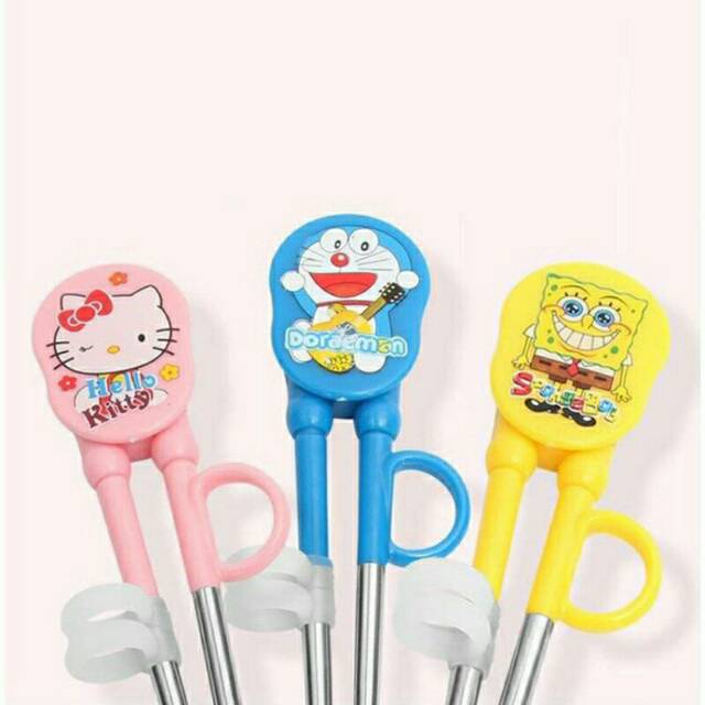 Sumpit Anak Karakter Chopstick Trainer Untuk Anak Belajar Makan Sumpit Anak Stainless