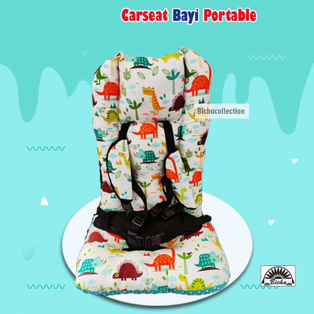 BABY CAR SEAT Portable PREMIUM Sponge Tebal - Kursi Mobil Bayi Car Sit Dudukan Mobil Anak Carseat FREE TAS MIKA