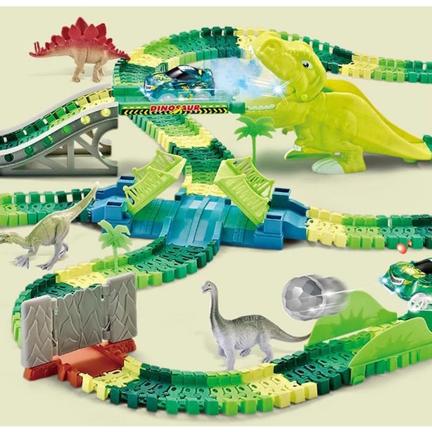 Spreay Dino Jurassic Track + RC Dinosaur Car 226 PCS