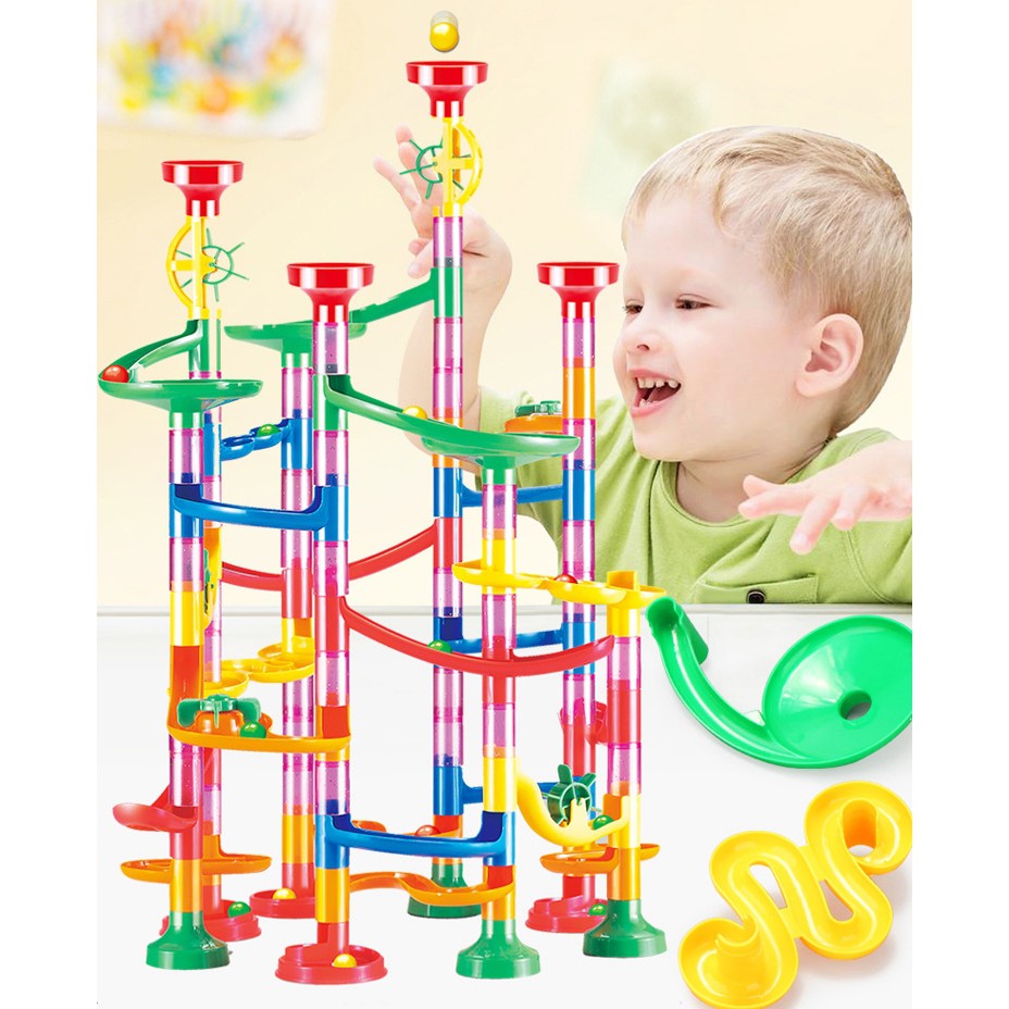 [FUNNY]105pcs Mainan Marble Run Adventure / Mainan Rail Bola Pertualang