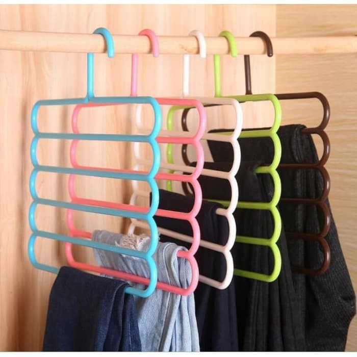 Gantungan Hanger Pakaian 5 In1 Gantungan Multifungsi Hanger Baju