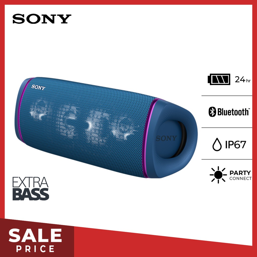 Speaker Sony SRS-XB43 Speaker Bluetooth Extra Super Bass Battery Up to 24h - Blue Portable Wireless-0