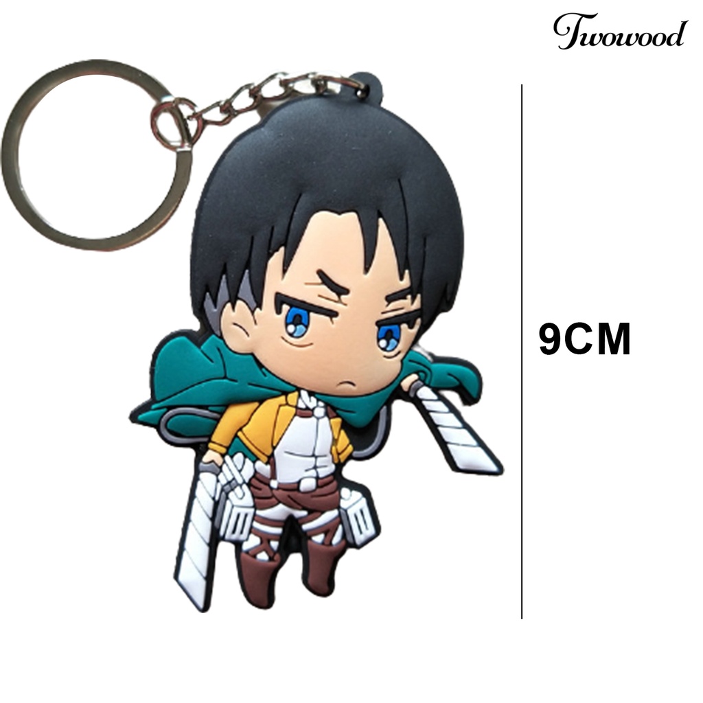 Gantungan Kunci Desain Attack on Titan Bahan Metal Untuk Dekorasi Tas