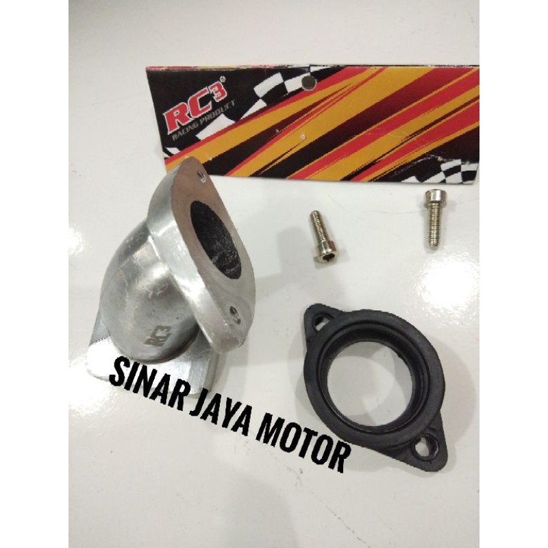 Intake intek manifold Rc3 untuk motor bebek Jupiter z vega Supra Kharisma untuk pakai karbu 30mm