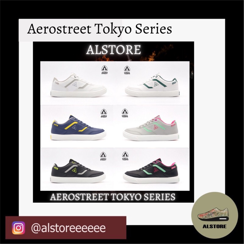 Aerostreet Tokyo Putih/White Series Size 36 37 38 39 40 41 42 43 44 45