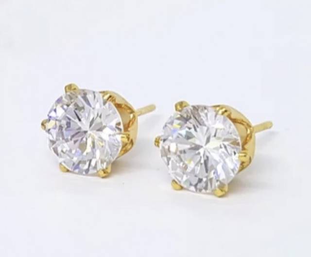 Fifi Fashion Anting Mata Tusuk Giwang Xuping Model Lapis Emas 18k (6mm)