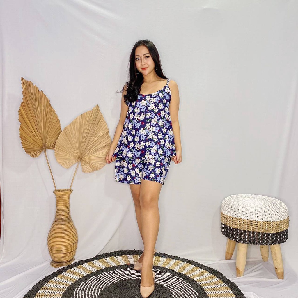 Daster Dress Pakaian  Kekinian Jumbo Murah Busui Panjang -- Setelan Pendek Simple/Babydoll Pendek Ta