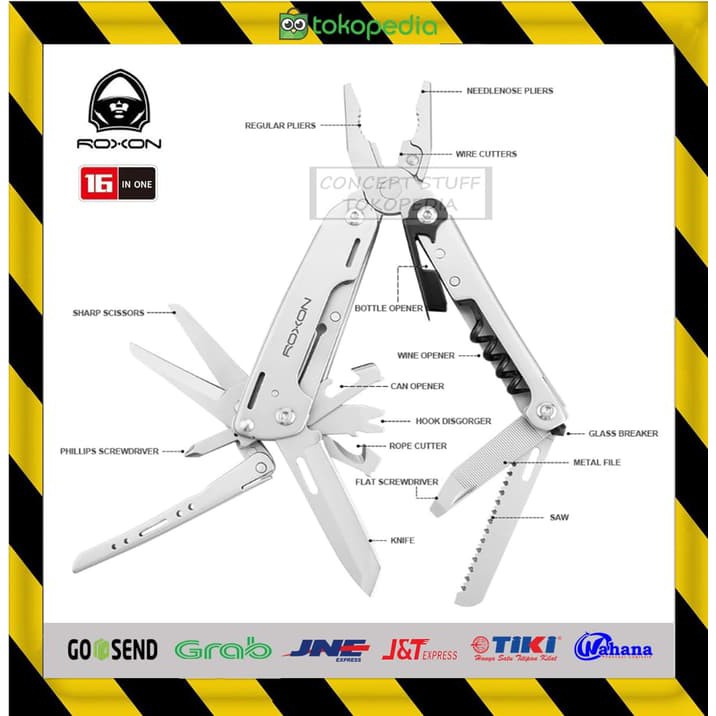 Promo Multi Tools / Survival Tool / Pisau lipat / Perlengkapan Outdoor ORI