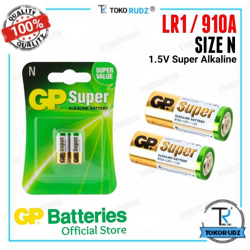 Baterai Batre LR1 910A 1.5V Super Alkaline GP Original Battery isi 2 Pcs