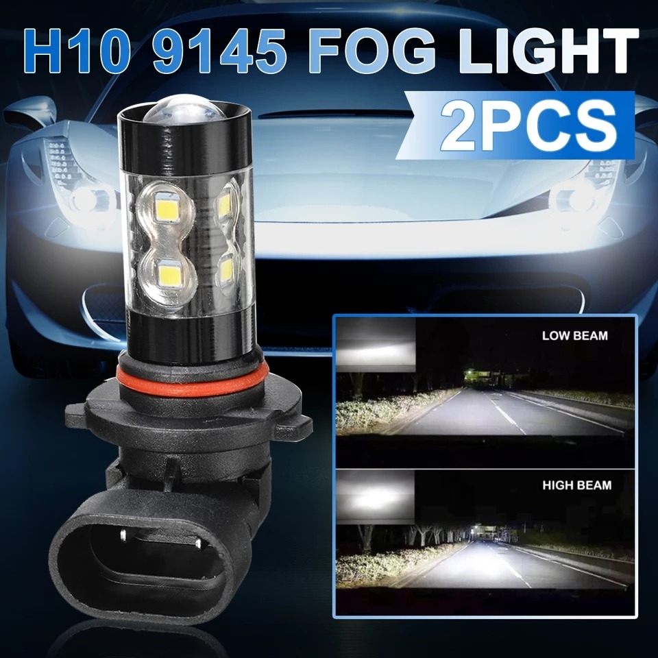 Lampu LED Mobil Headlight LED H10 High Power 2PCS White