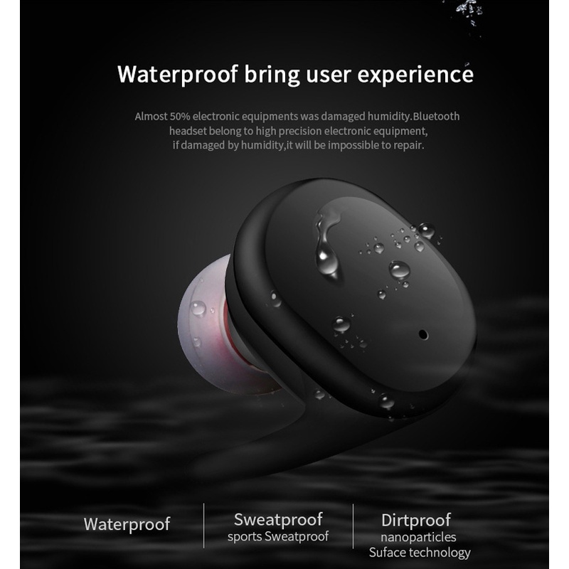 Y30 Wireless  Headset Bluetooth 5.0 Earphones HIFI Noise Cancelling Stereo  Earbuds with Mic In-Ear Cocok Untuk Android e